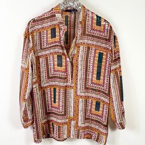RO & De Sheer Peasant Top Tunic Size S